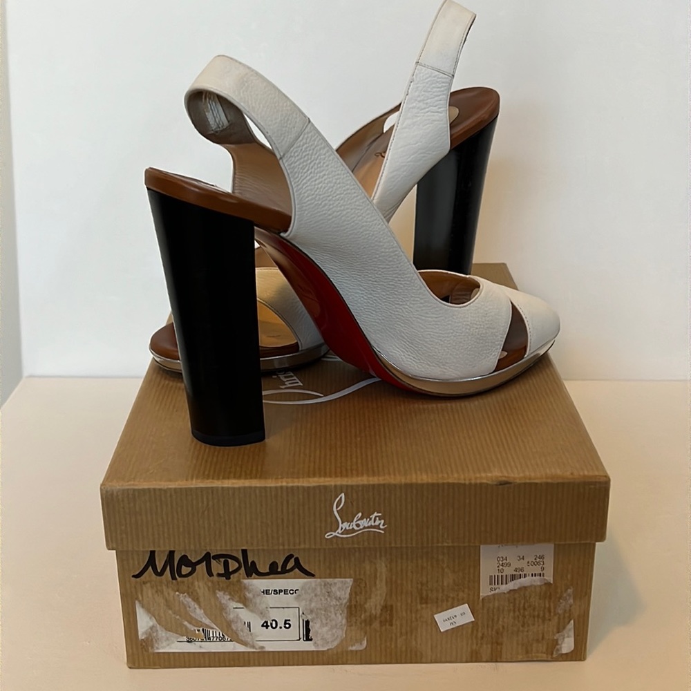 Christian Louboutin White Morphea 120 Pumps